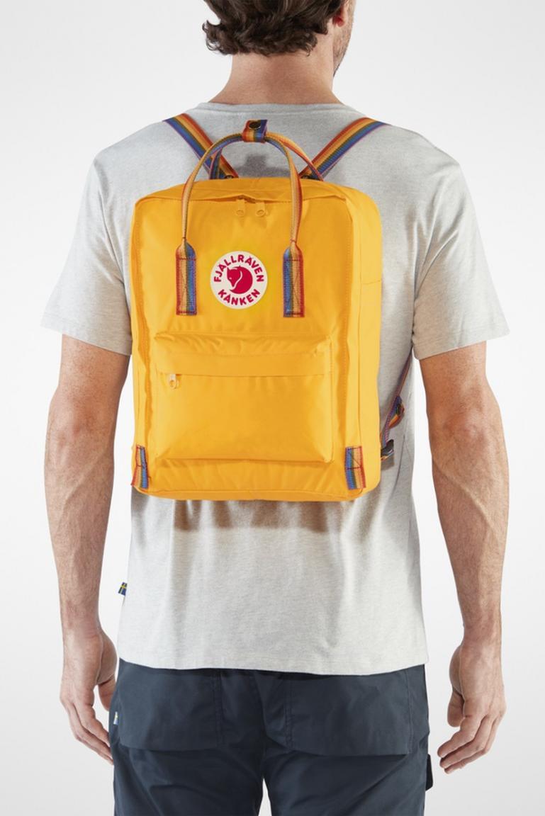 Fjällräven Kanken Rainbow Warm Yellow gelb Freizeitrucksack Regenbogen