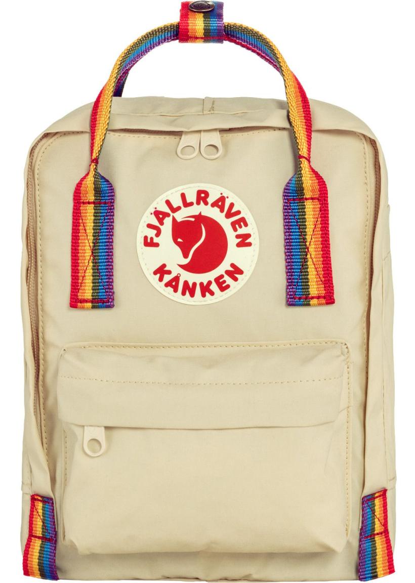 Fjällräven Mini Backpack Light Oak Rainbow Pattern Pastellgelb