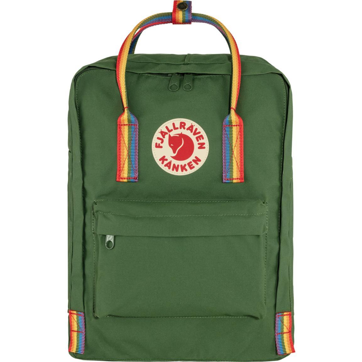 Fjällräven Schulrucksack Kanken Rainbow dunkelgrün bunt