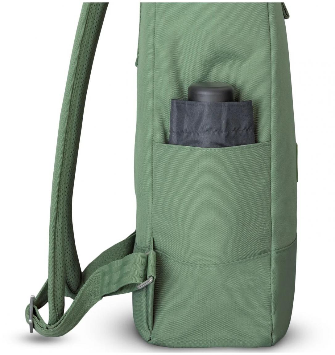 Flap Backpack Johnny Urban Robin Eco Series Rolltop Medium Sage Green Mintgrün