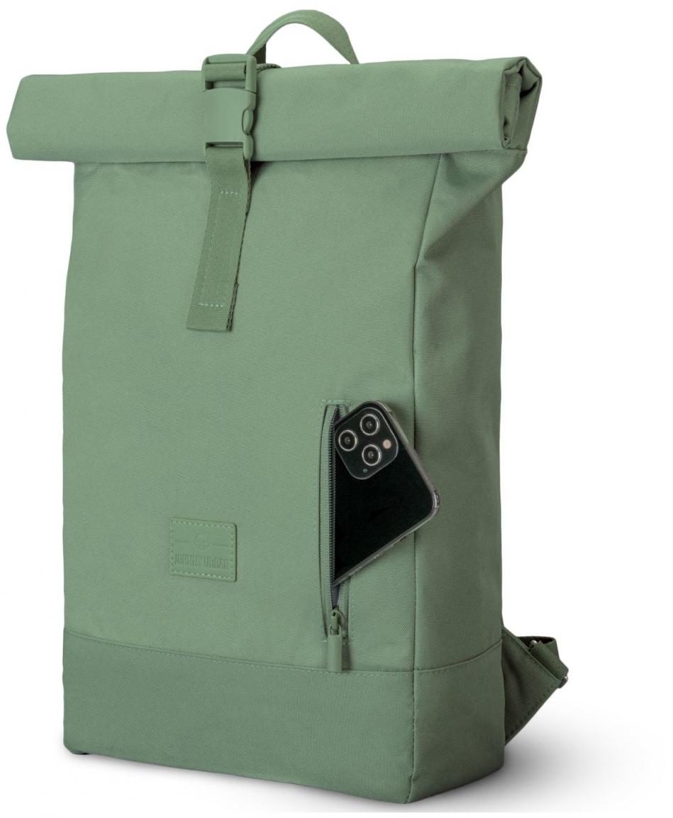 Flap Backpack Johnny Urban Robin Eco Series Rolltop Medium Sage Green Mintgrün