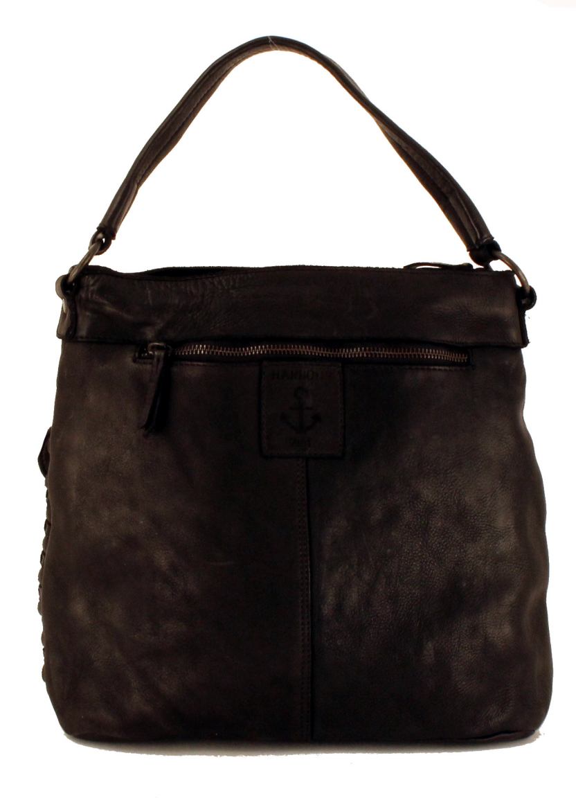Flechttasche Harbour2nd Iris Mustard senfgelb Vintage Leder