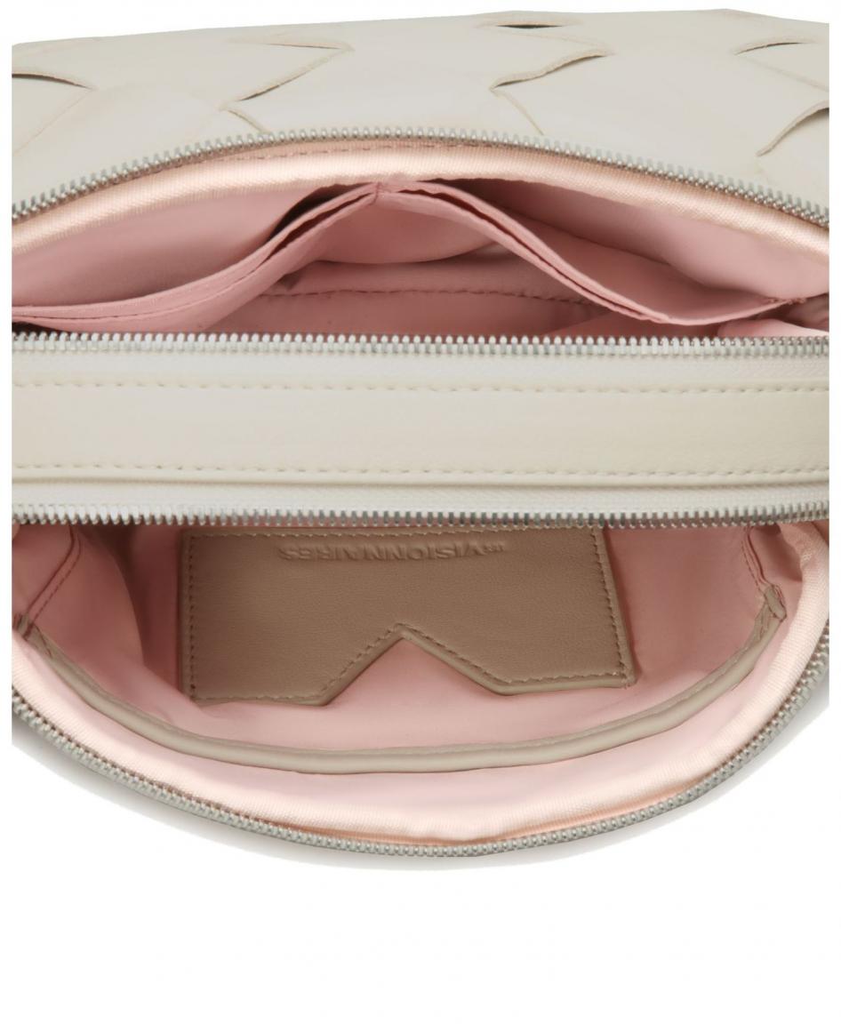 Flechttasche hellbeige Leder Les Visionnaires Emily Weave Off White