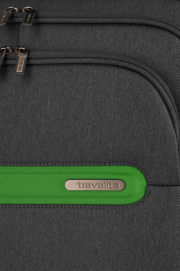 Flugkoffer anthrazit grün Travelite Madeira L 77cm 4-Rad-Trolley