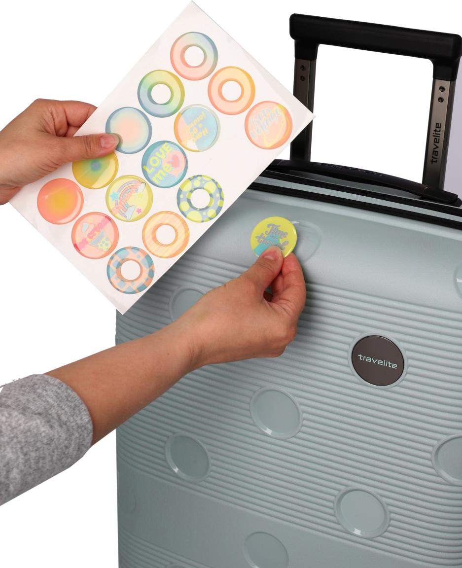 Flugkoffer hellblau türkis Travelite Smarty L 77cm Mint