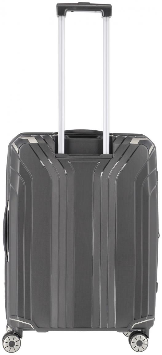 Flugkoffer mit Dehnfalte schwarz Elvaa 4w Trolley M 66cm Travelite