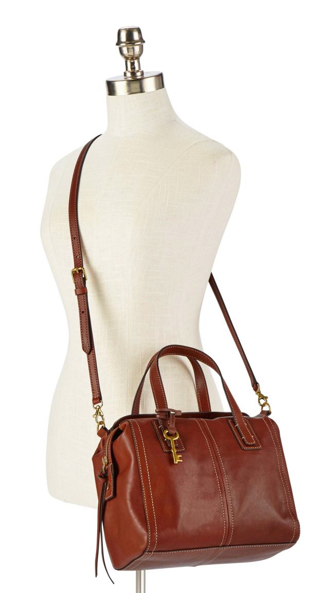 Fossil Emma Satchel Henkeltasche Leder Arktic Mist Petrol