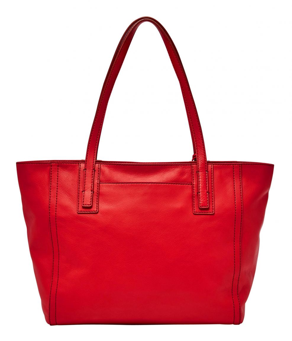 Fossil Emma Tote Shopper Ledertasche Crimson Rot