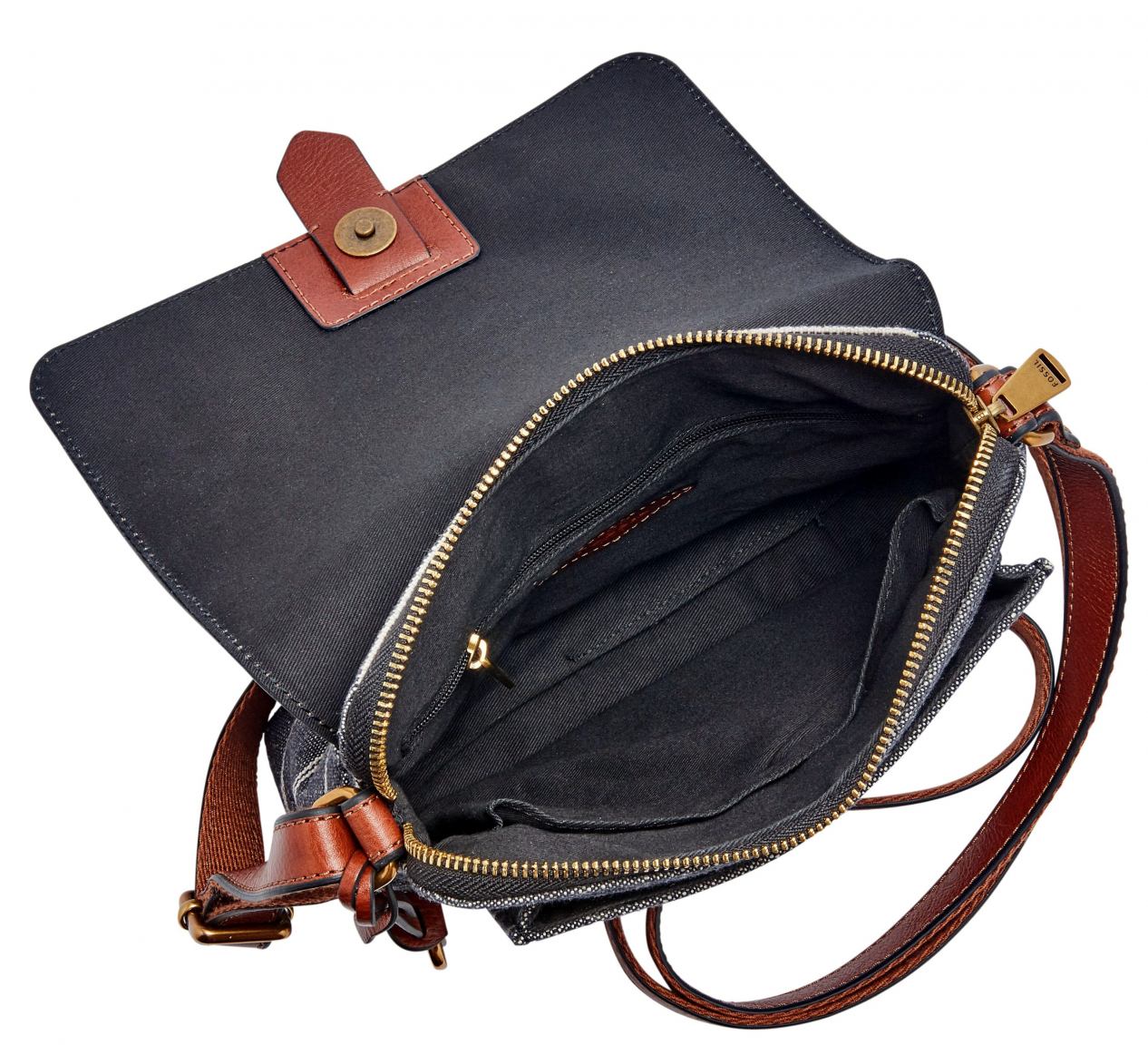 Fossil Kinley Überschlagtasche FBRC Small CB Chambray