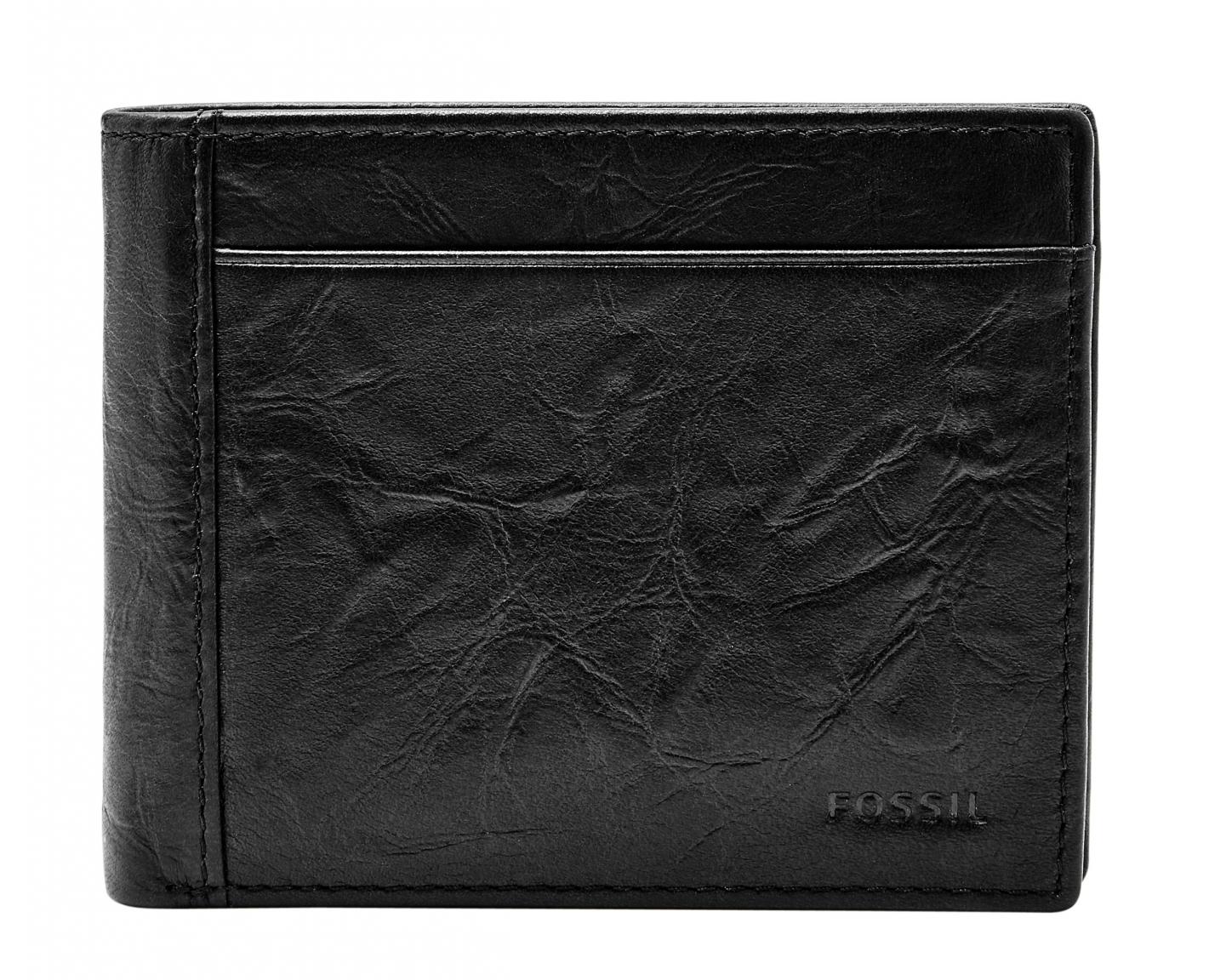 Fossil Neel Large Coin Lederbörse Herren Schwarz