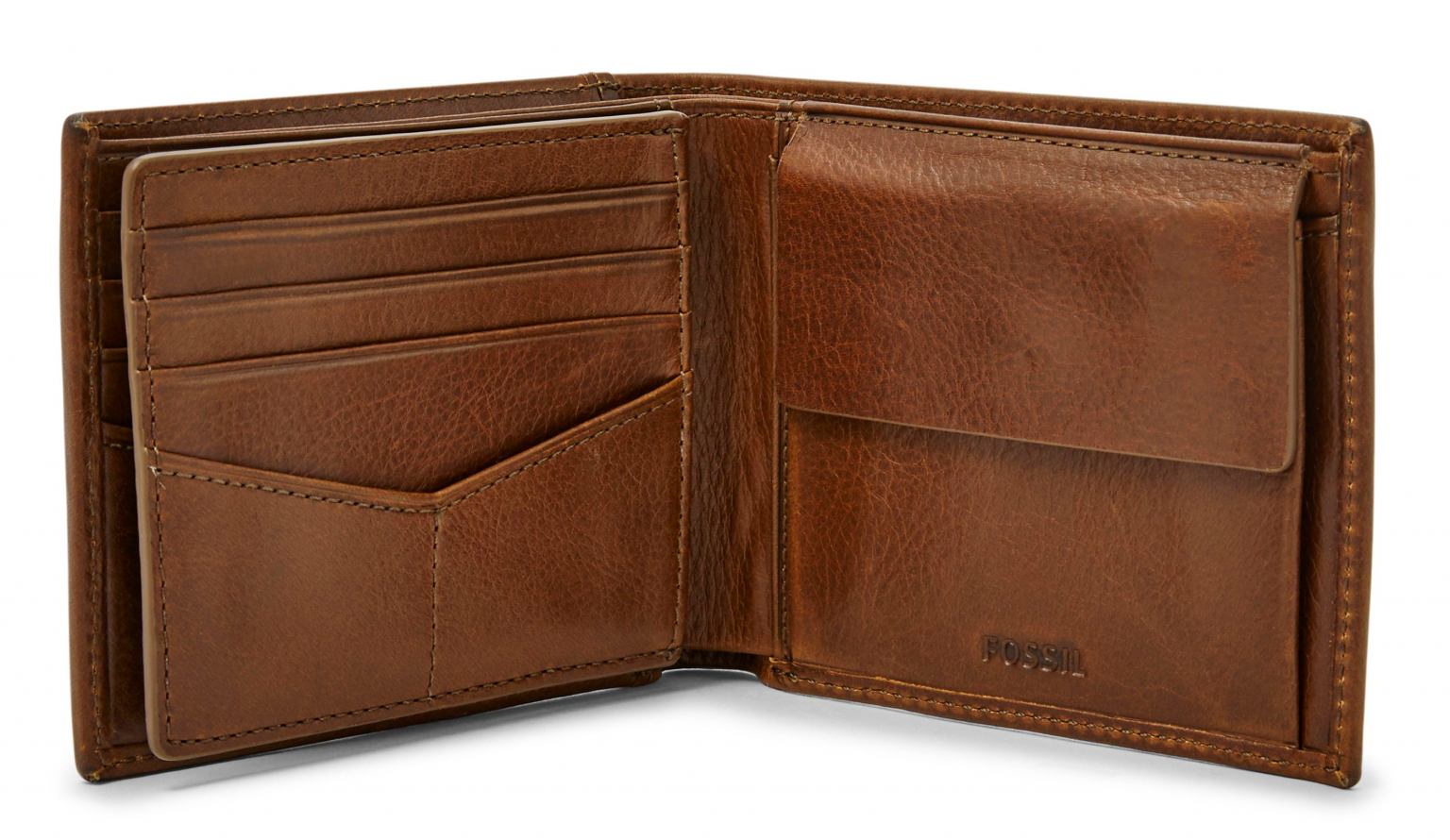 Fossil Pilot Large RFID Protection Geldtasche Flugzeug Braun