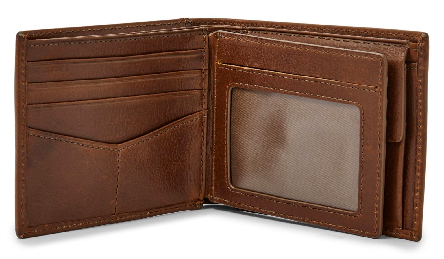 Fossil Pilot Large RFID Protection Geldtasche Flugzeug Braun