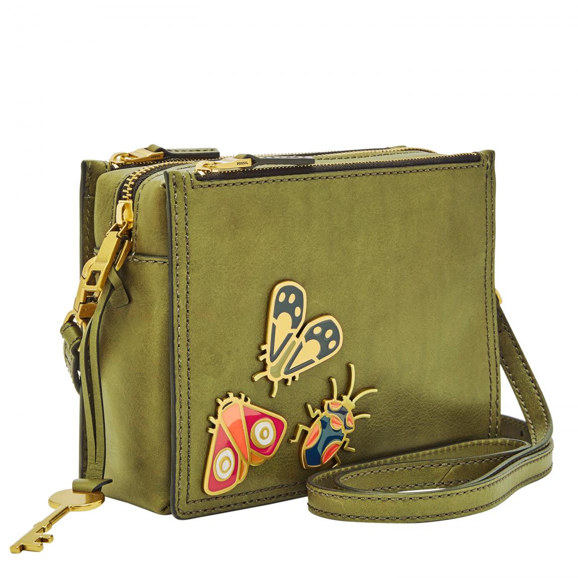 Fossil Umhängetasche Campbell Rosemary Käfer Grün