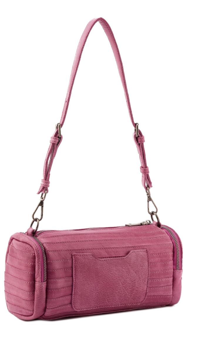 FredsBruder Crossovertasche Sausage Layer Bag Juicy Berry Pink Leder