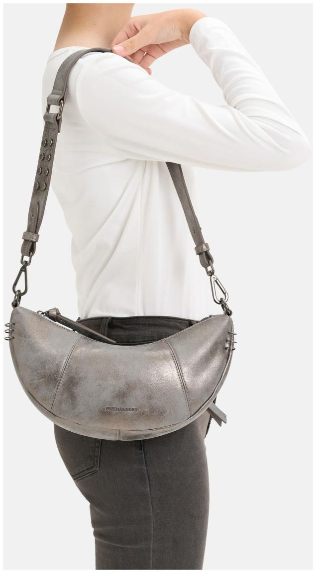 FredsBruder Halfmoon Bag Rebel At Heart Metallic Blue