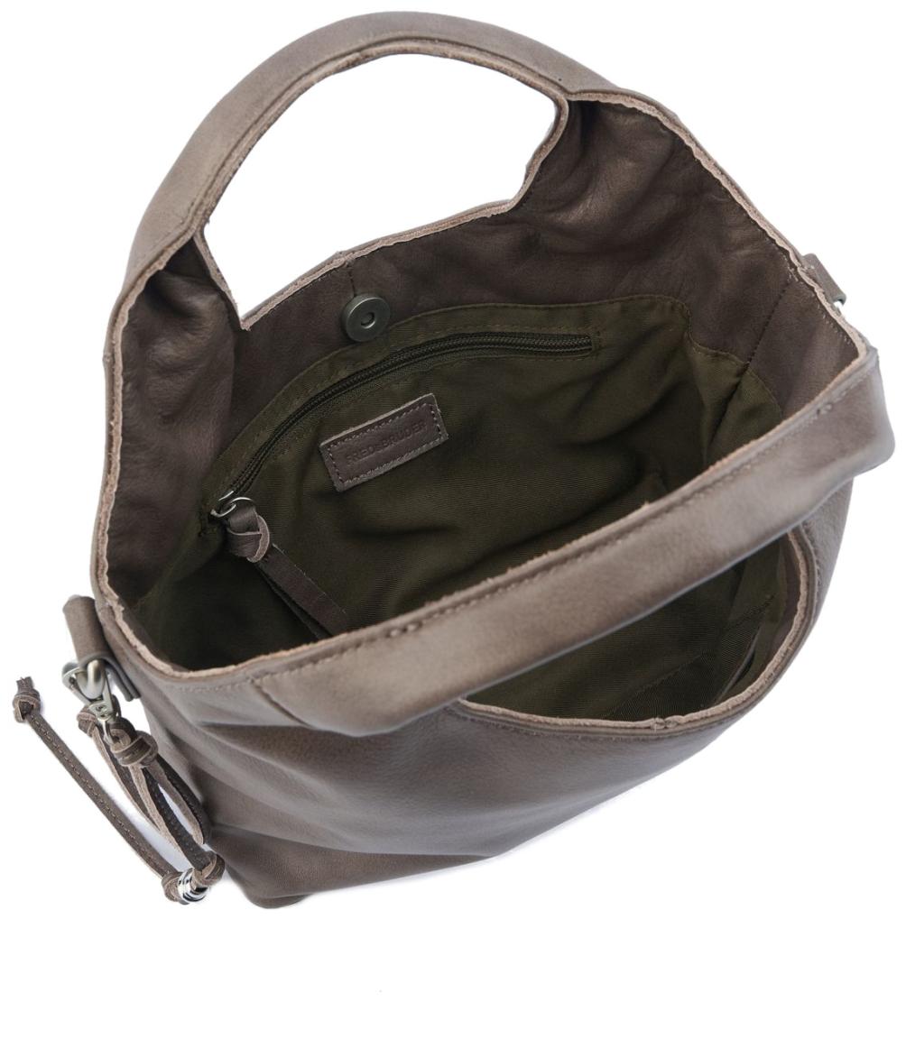 FredsBruder Kurzgrifftasche in Beutelform Mini Stay with me Muddy Khaki Brown