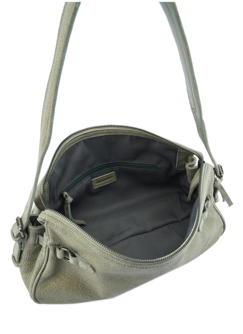 FredsBruder Schultertasche My Forever Friend Leaf Hellgrün Vintage Leder