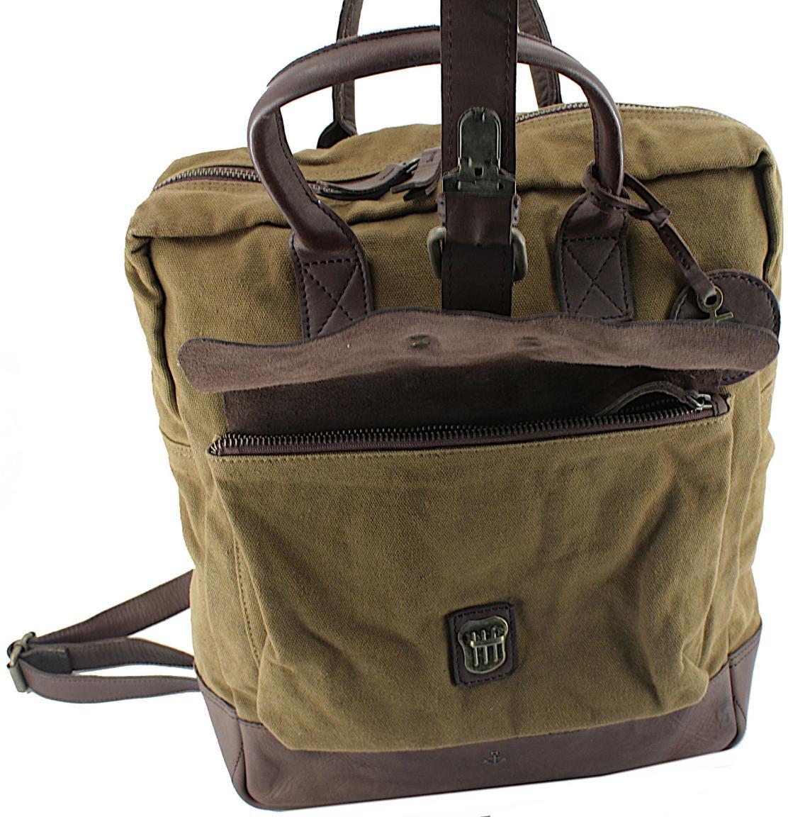 Freizeitrucksack Josh Harbour2nd Cool Casual Doppelhenkel Naturfaser Leder Brown