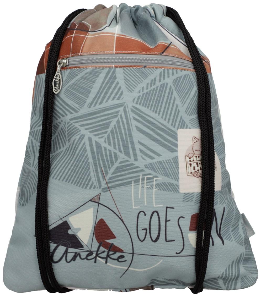 Freizeitrucksack Sportbeutel Anekke Sophia beige graublau Print