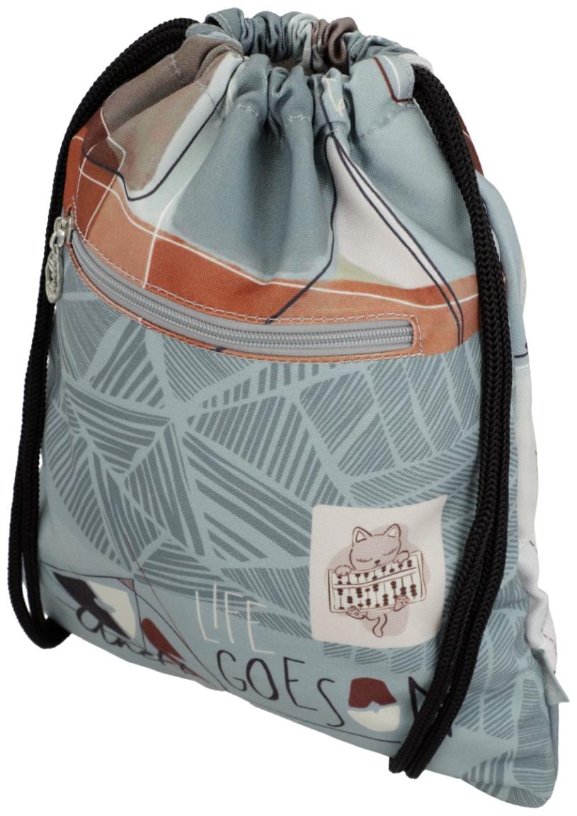 Freizeitrucksack Sportbeutel Anekke Sophia beige graublau Print