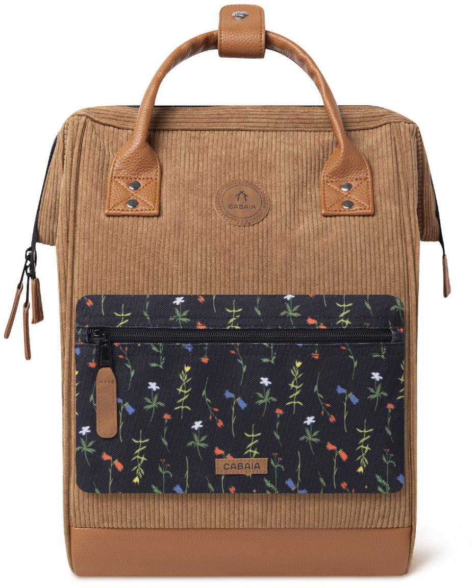 Freizeitrucksack braun Cabaia samtig Cord Dubai Camel Medium 