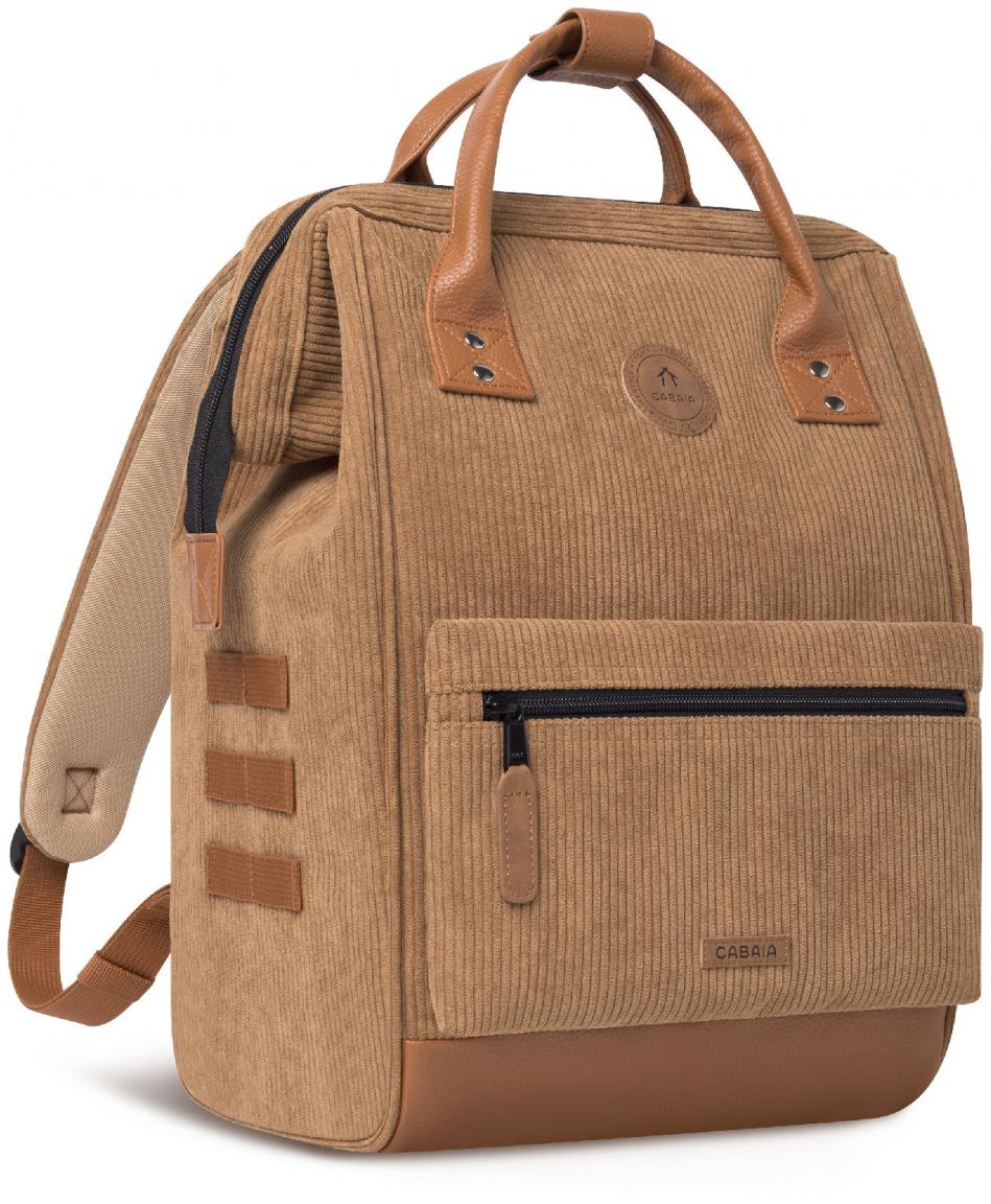 Freizeitrucksack braun Cabaia samtig Cord Dubai Camel Medium 
