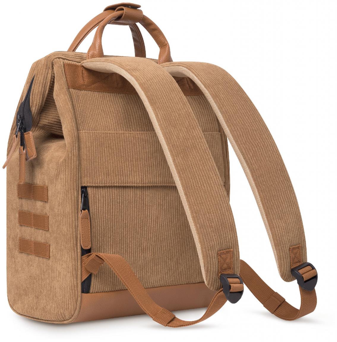 Freizeitrucksack braun Cabaia samtig Cord Dubai Camel Medium 