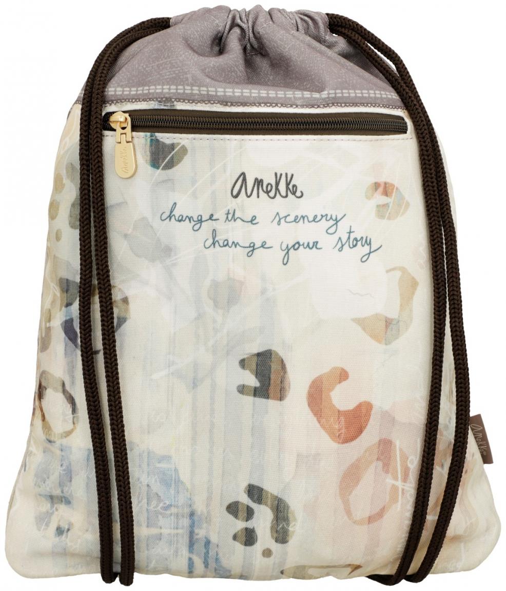 Freizeitrucksack mit Zugband Anekke Memories beige