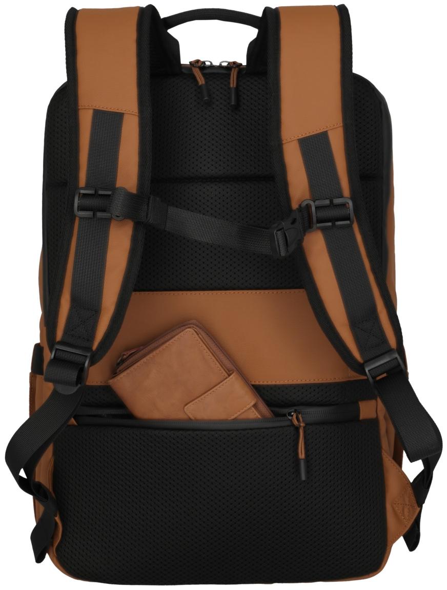 Freizeitrucksack orangebraun Travelite Briize Backpack M Curry beschichtet