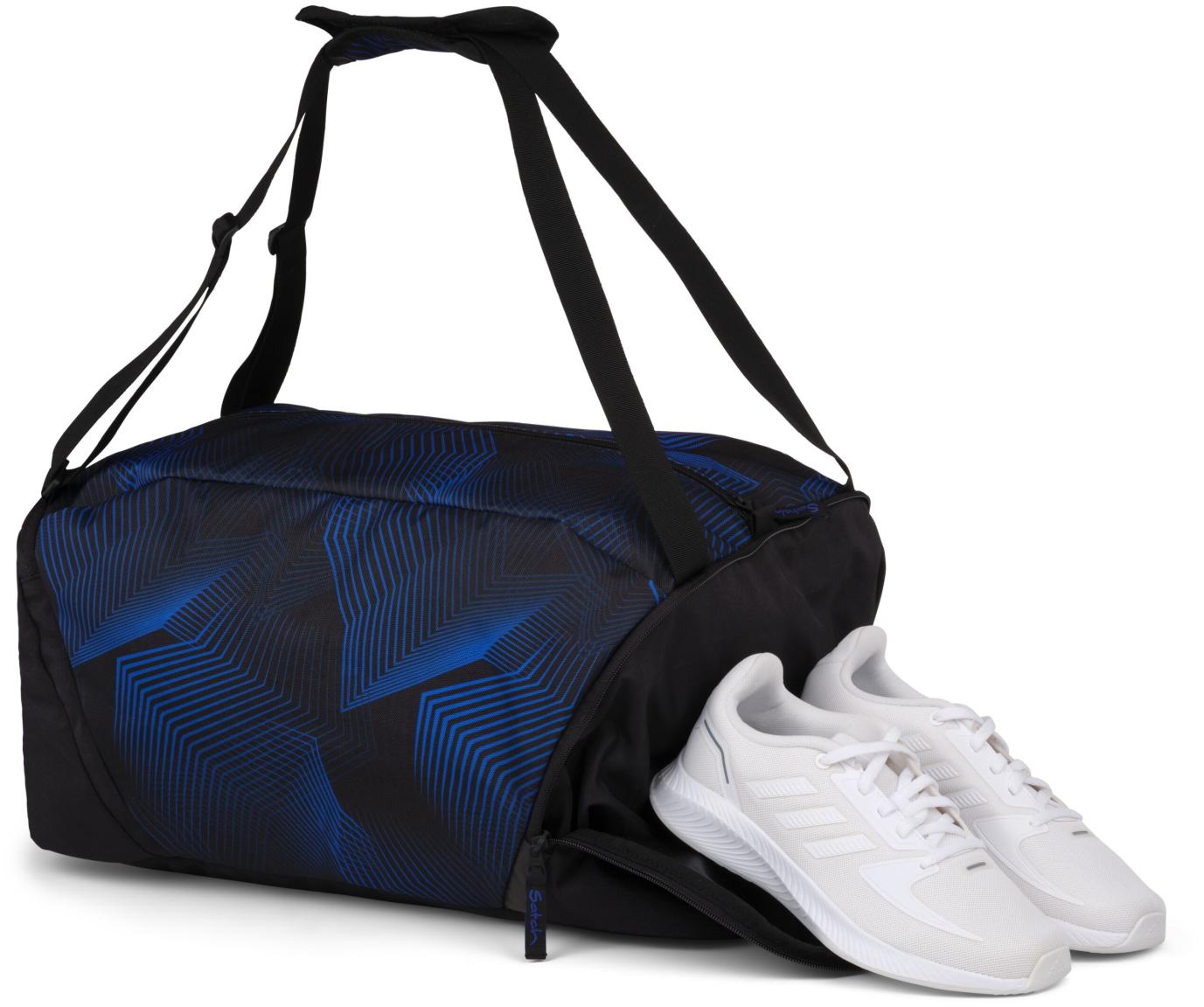 Freizeittasche dunkelblauer Print schwarz Satch Duffle Bag Seismic Blue