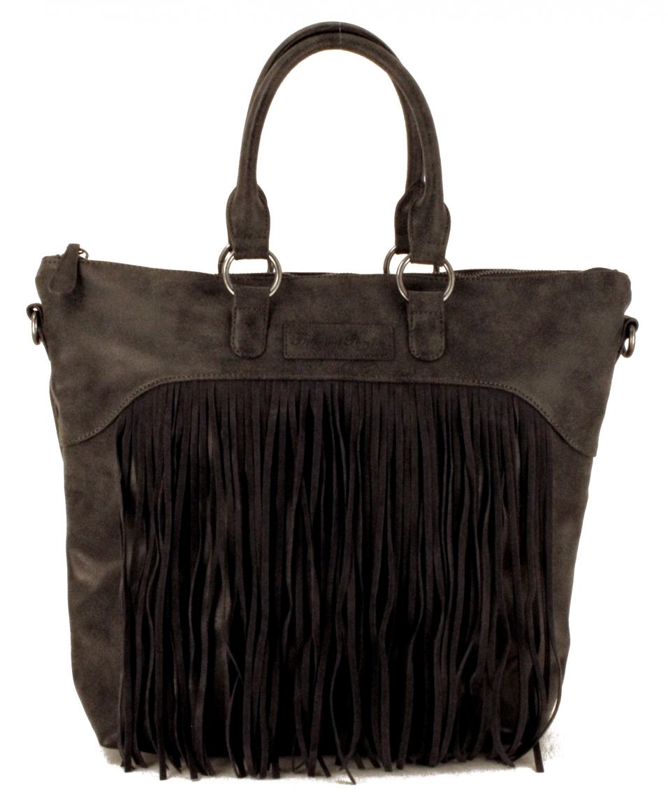 Fritzi Preußen Henkeltasche Tialda Vintage Fransen Pebble Taupe