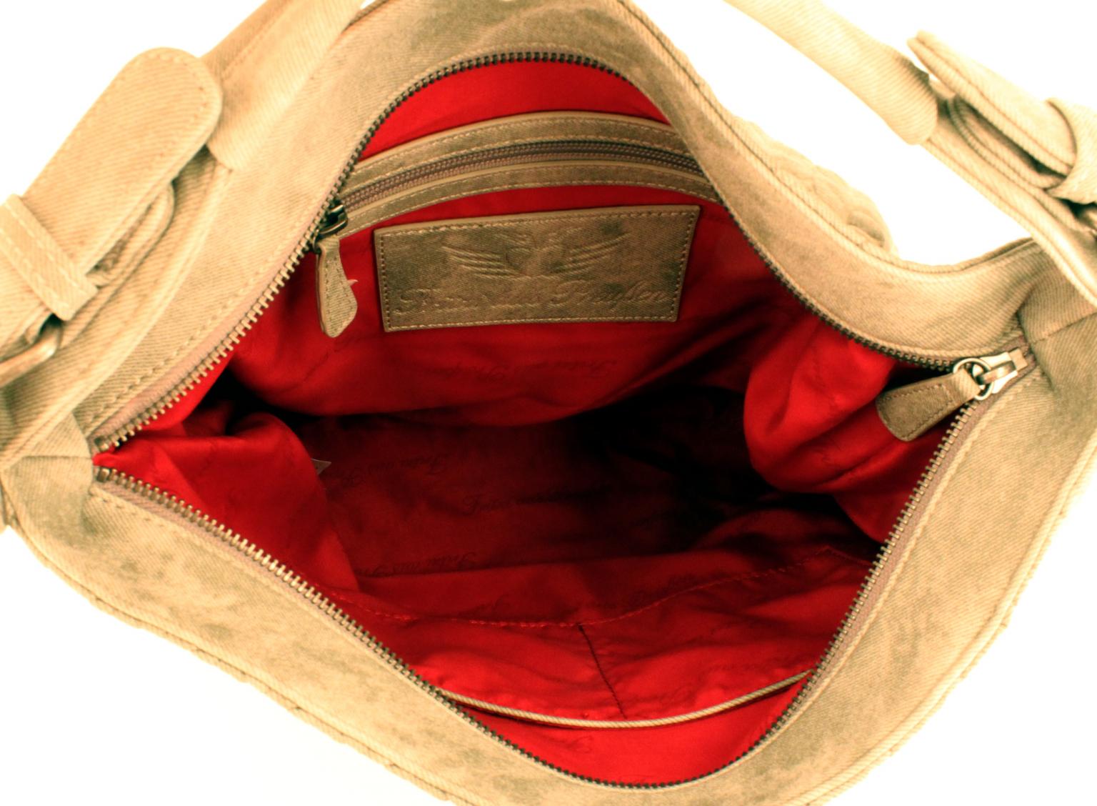 Fritzi aus Preußen Schultertasche Zopf Adriana Canvas Metal