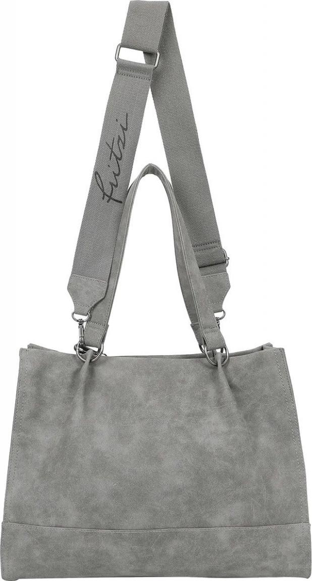 Fritzi aus Preußen Toty01 Shopper Warm Grey Veloursoptik vegan