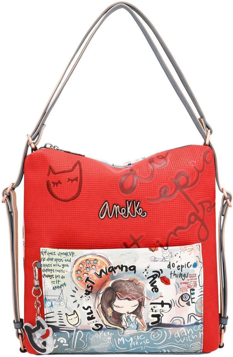 Fun and Music Taschenrucksack Anekke Rot Printdekor