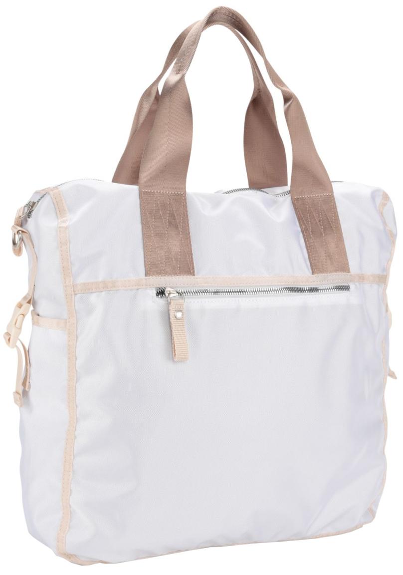 GG&L Beuteltasche Weiss Braun Bigster George Gina Lucy City White