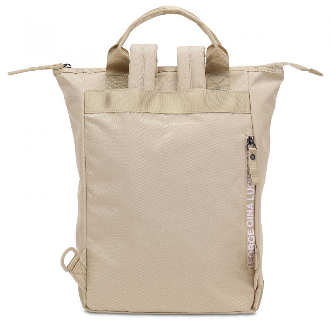 GG&L Beuteltasche Weiss Braun Bigster George Gina Lucy City White