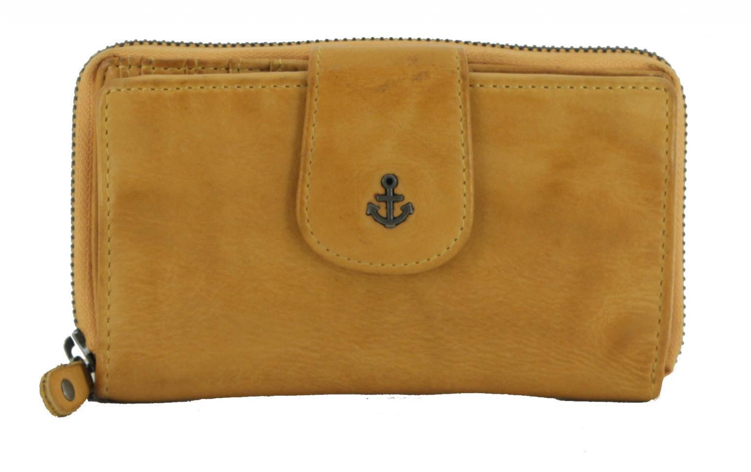 Geldbeutel Linn Mustard Harbour 2nd senfgelb Leder Vintage