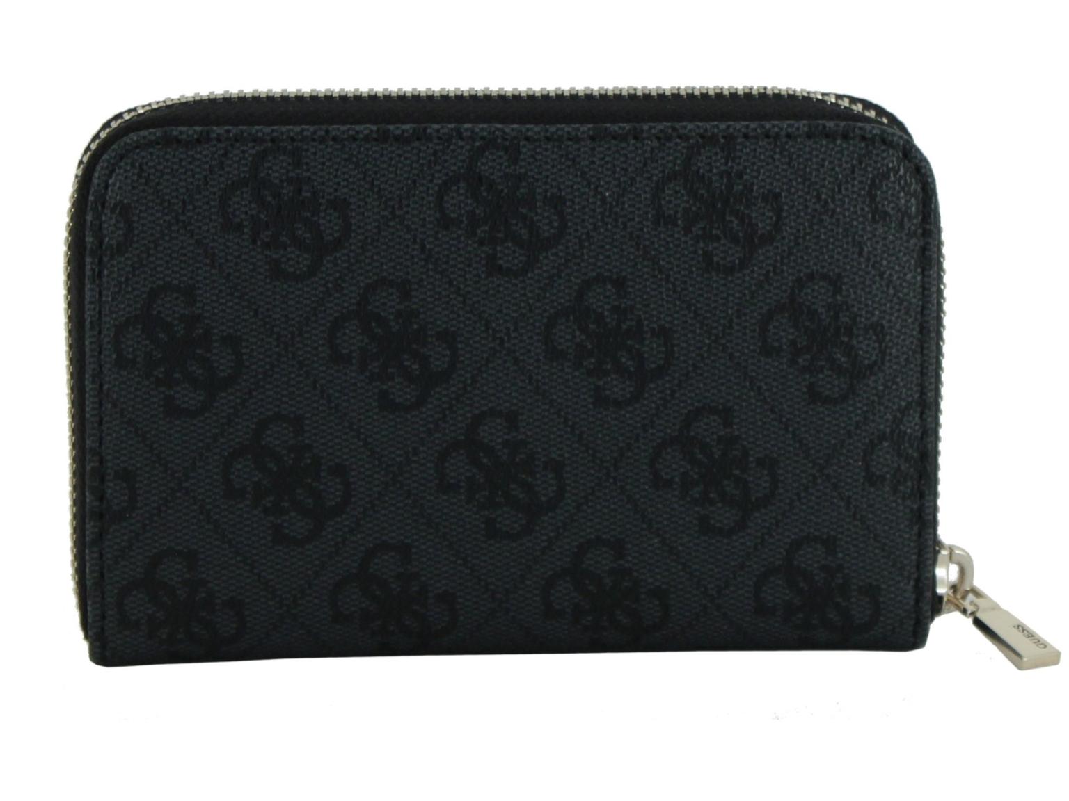Geldbeutel schwarz grau Guess Laurel SLG Coal Logo