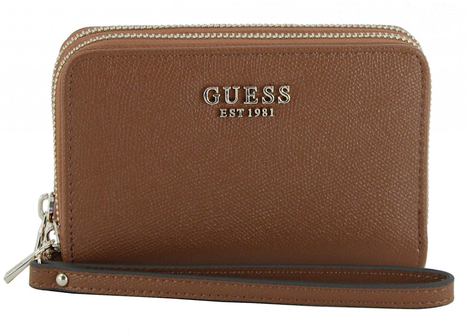 Geldbeutel zweigeteilt Guess Amorette Cognac braun Ziparound