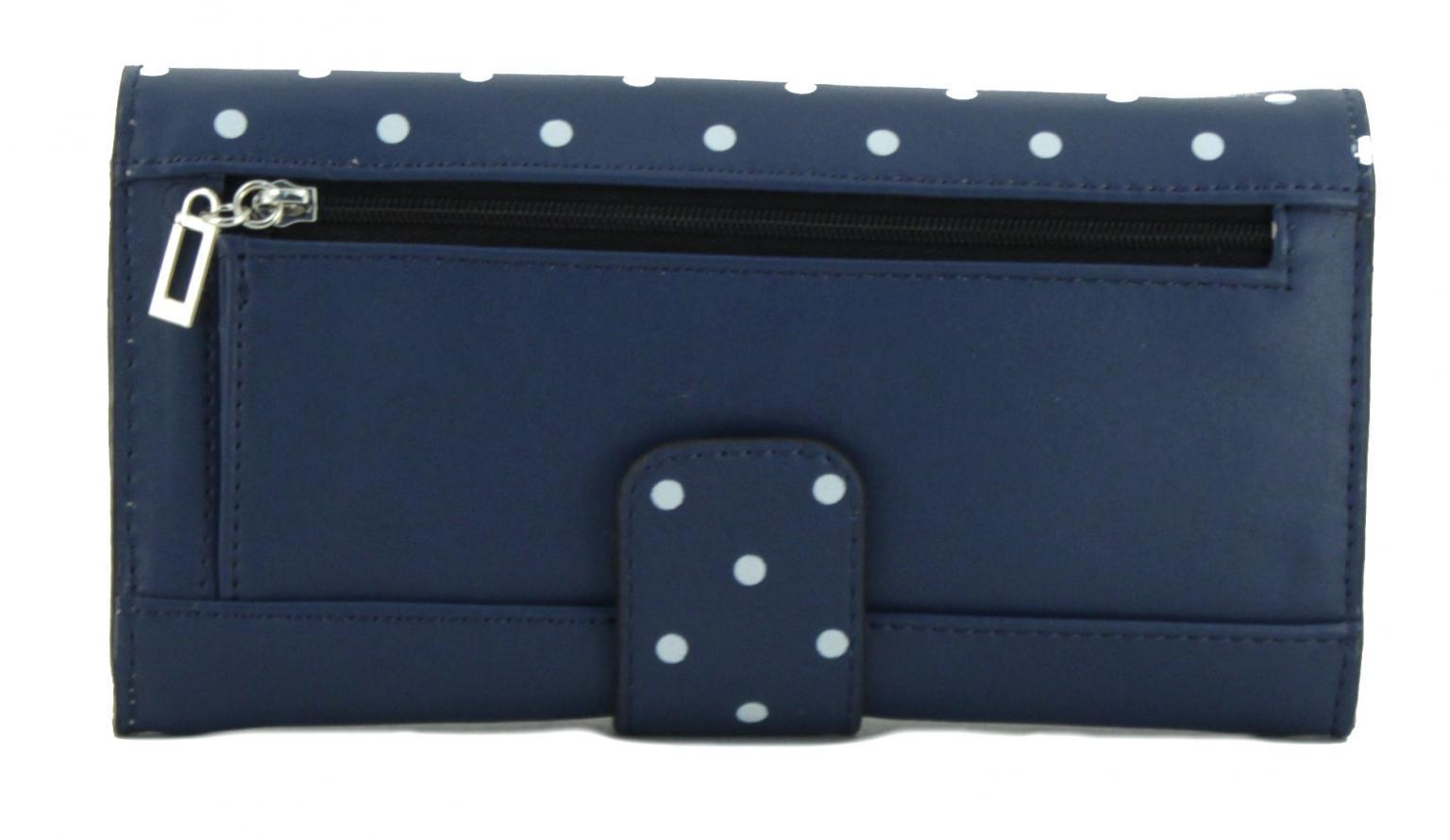 Geldbörse Guess Annarita polka dot blau gepunktet Überschlag