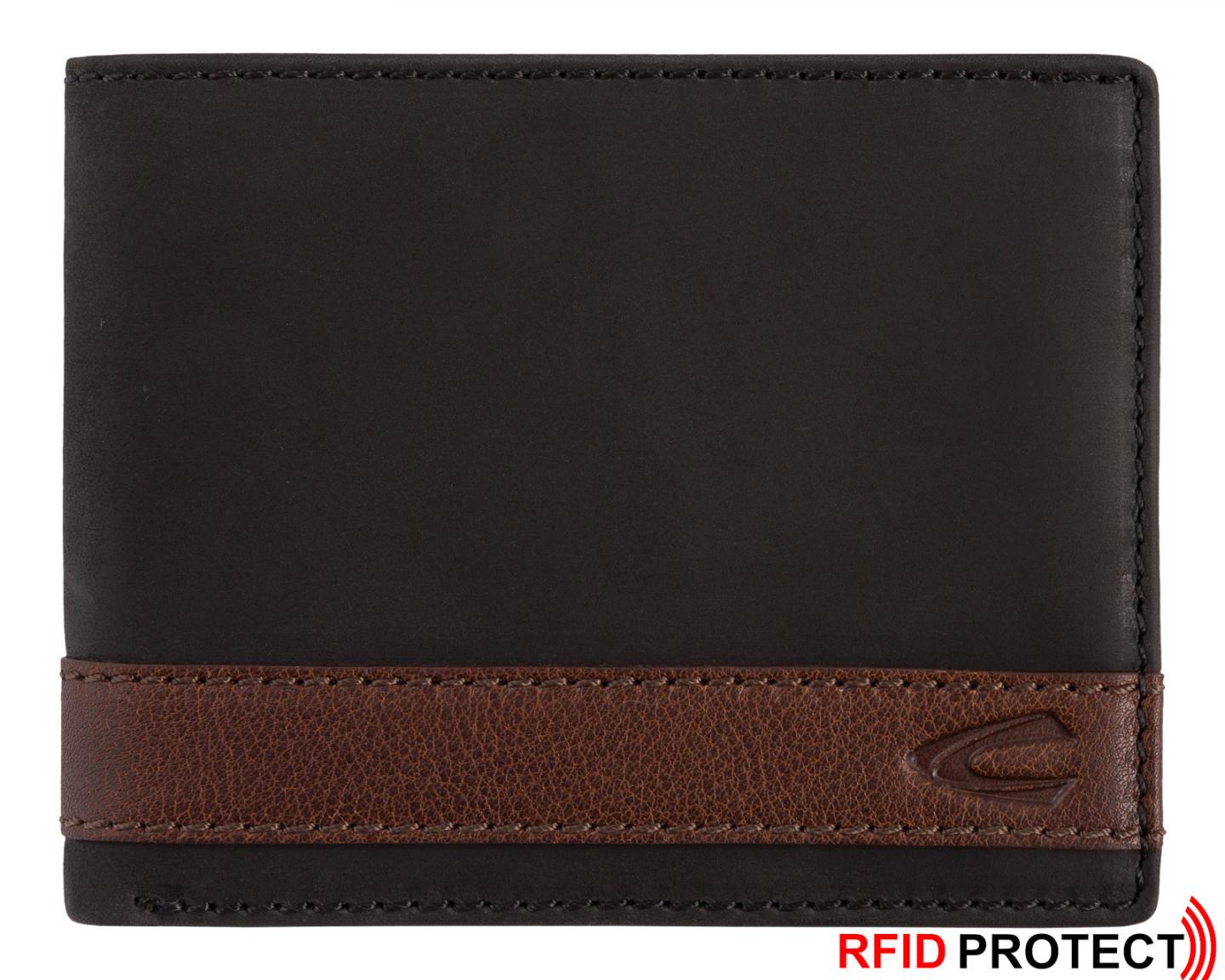 Geldbörse Herren camel active Taipeh matt schwarz braun RFID