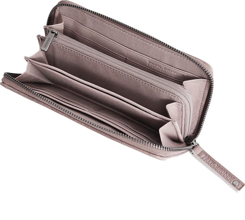 Geldbörse Lederstreifen altrosa FREDsBRUDER Wallet Gürteltier powder rose