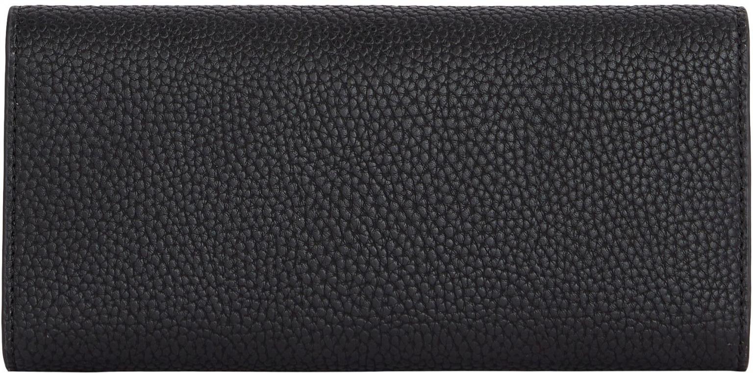 Geldbörse Tommy Hilfiger Schwarz Large Emblem Überschlag
