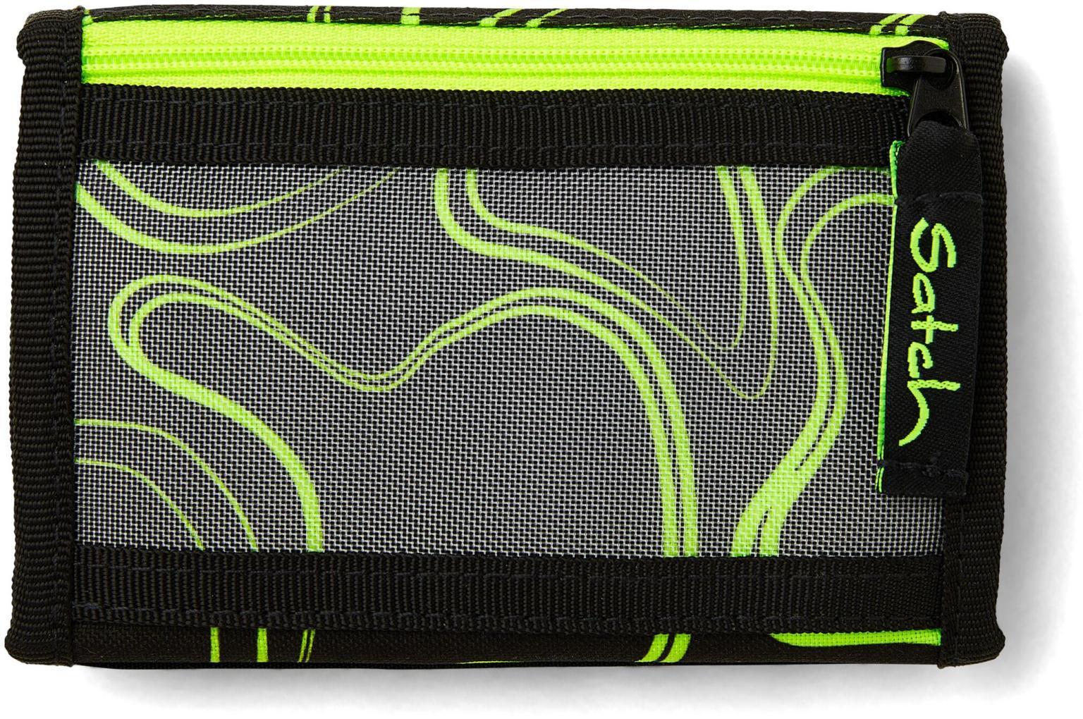 Geldbörse schwarz neongrün Satch Wallet Green Supreme