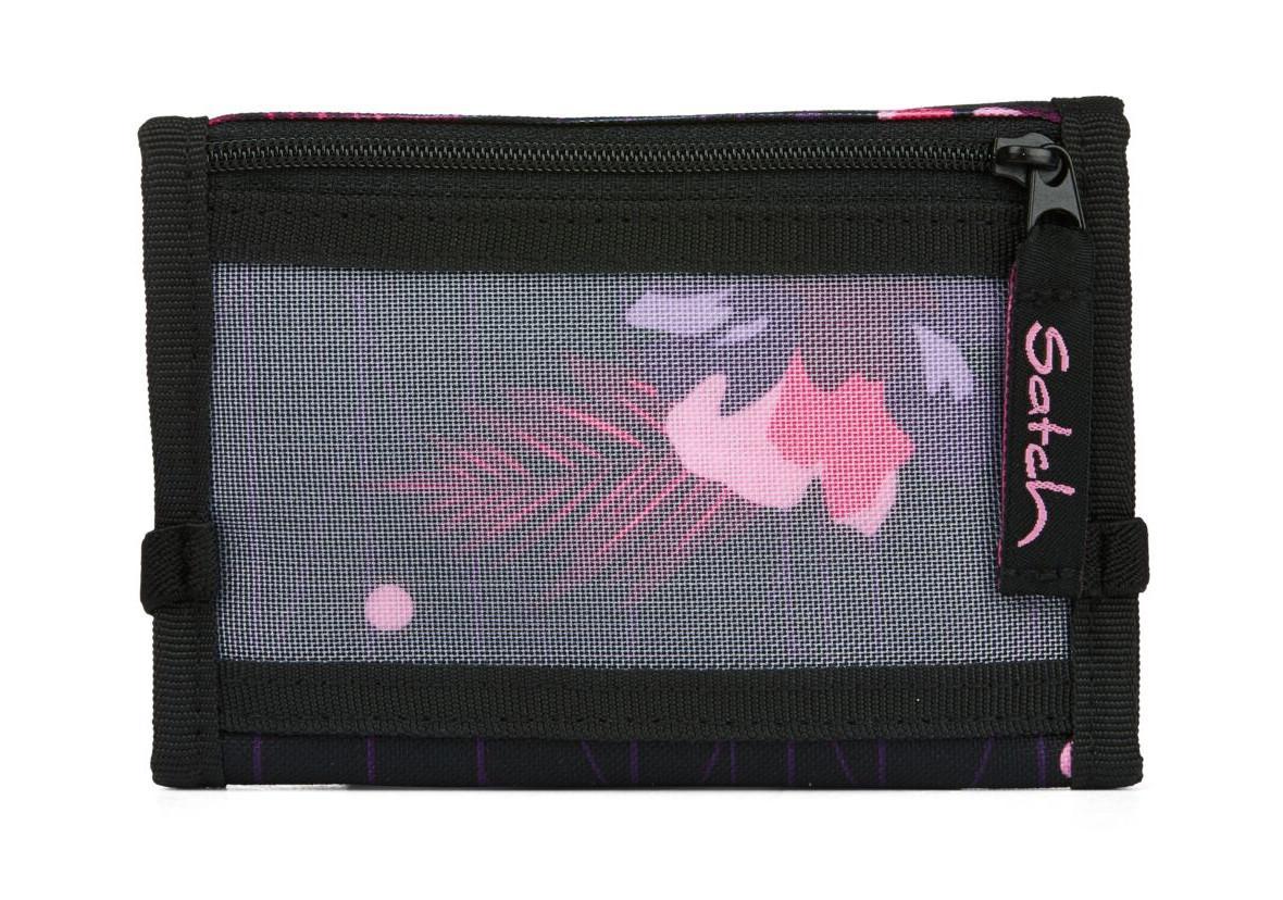 Geldbörse schwarz pink Blumen Satch Wallet Mystic Nights klappbar