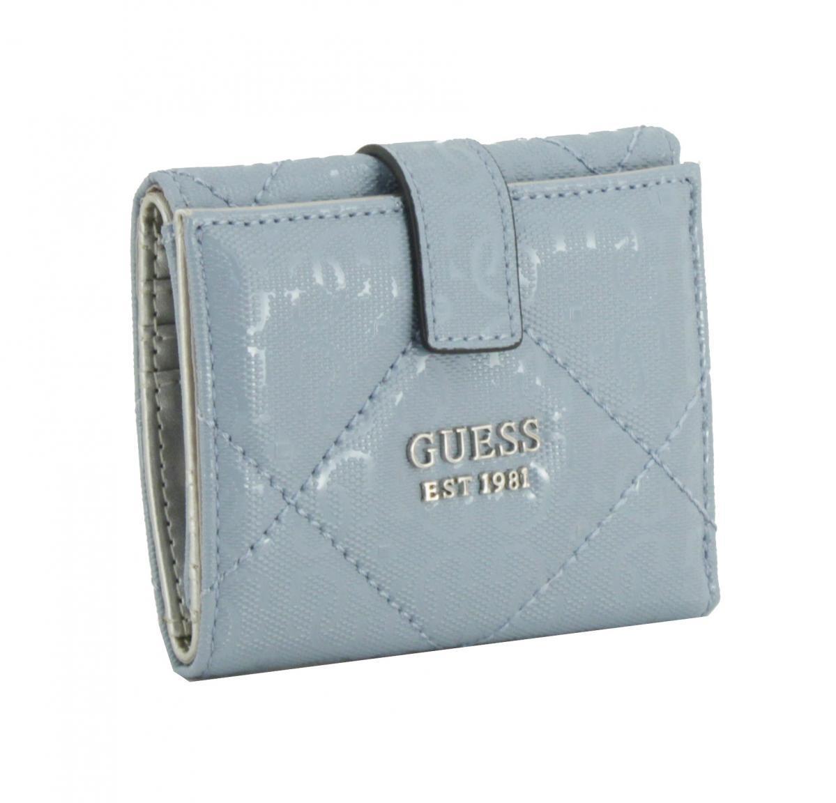 Geldbörserl Guess Dilla SLG Chambray Hellblau Prägung