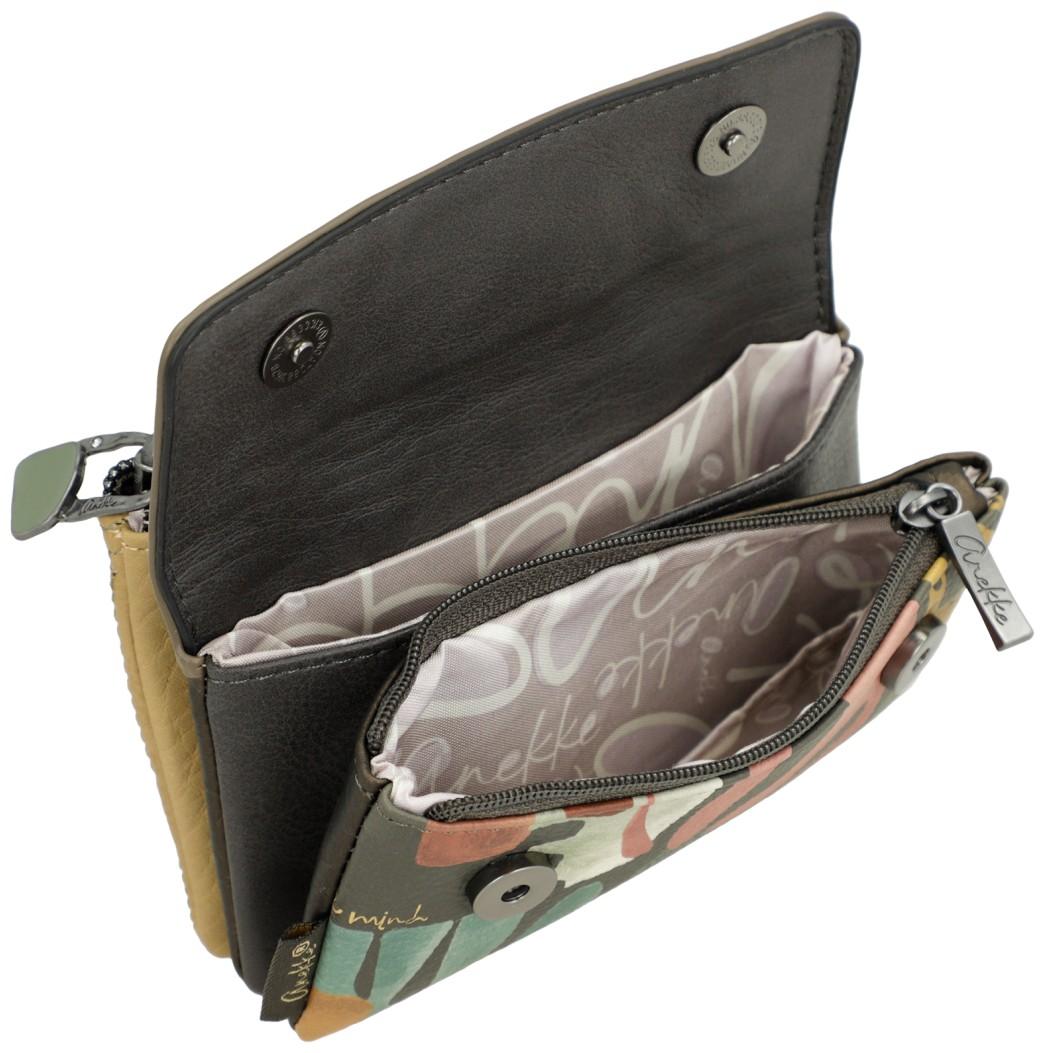 Geldtasche Anekke bronze Muse dunkelbunt Amphora Überschlag Stepp