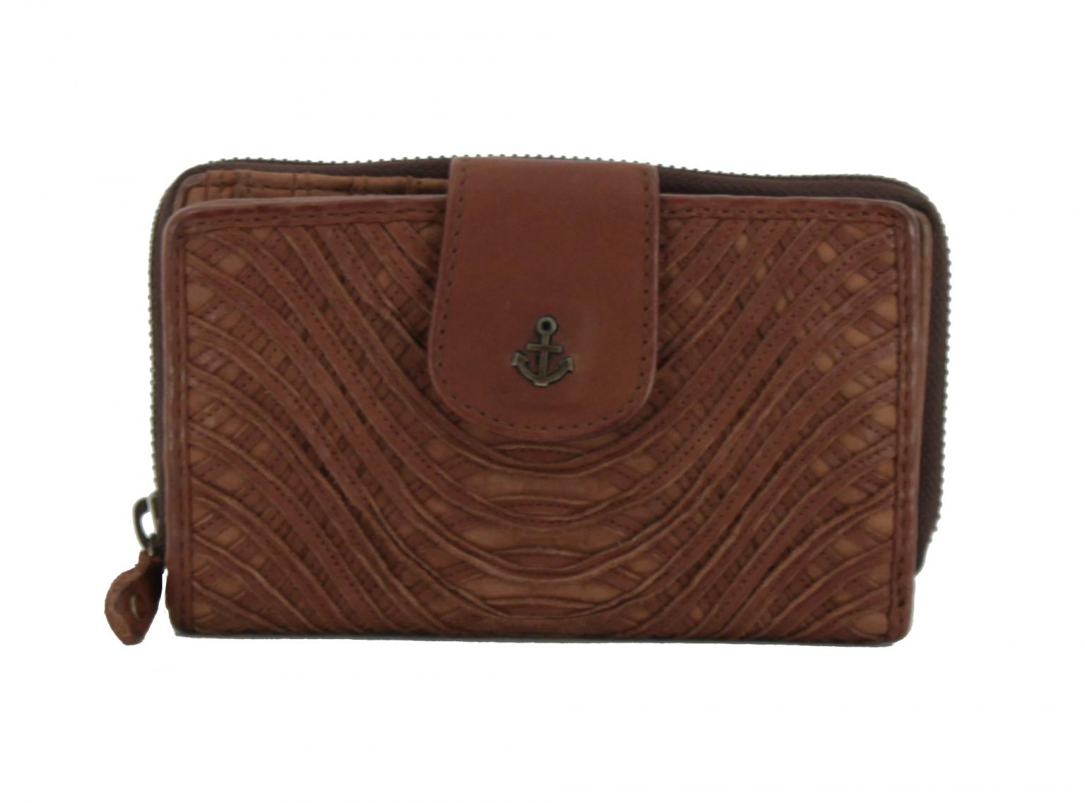 Geldtasche Harbour2nd Odele Denim New Lines grau Wellenmuster