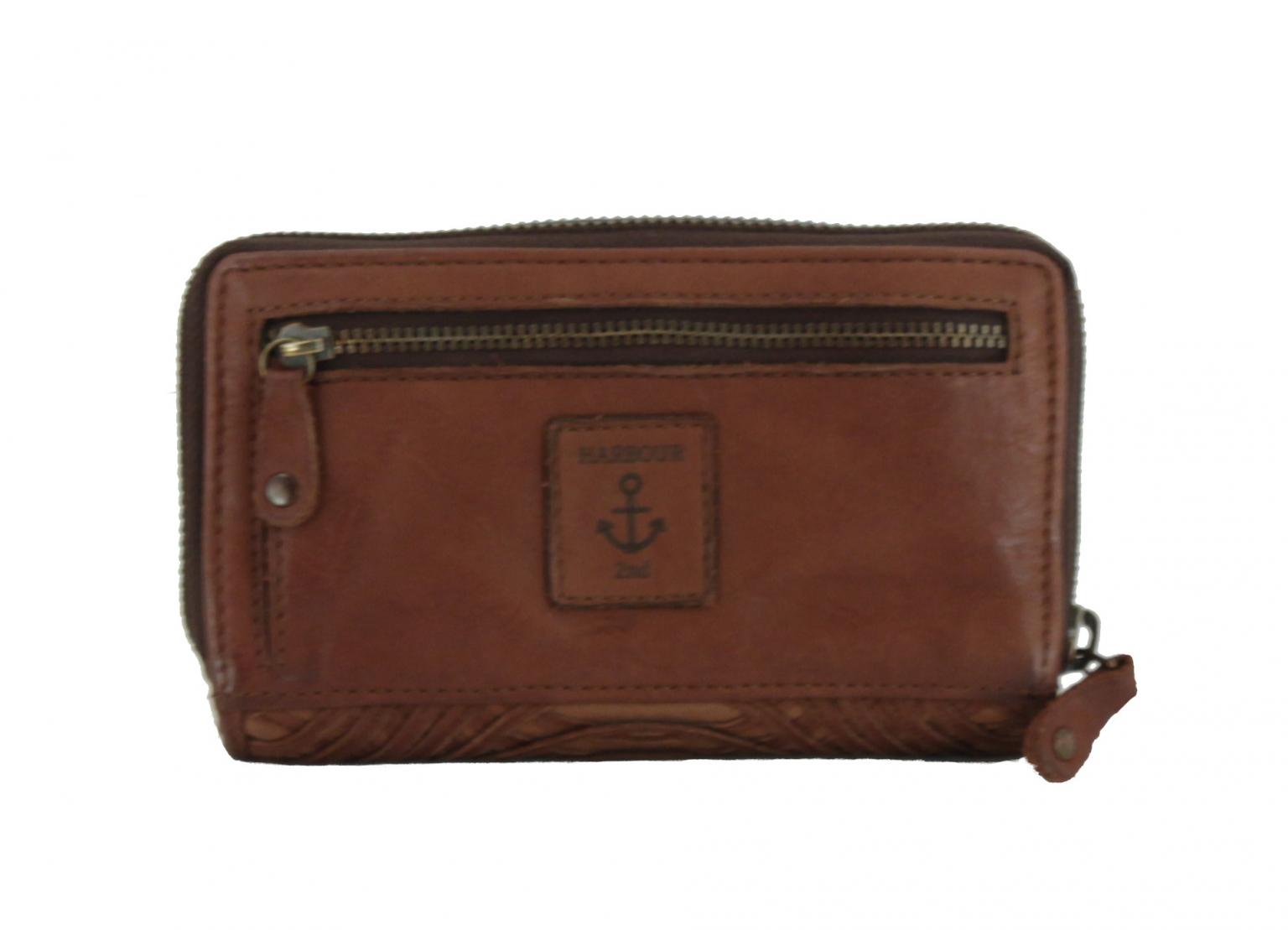 Geldtasche Harbour2nd Odele Denim New Lines grau Wellenmuster