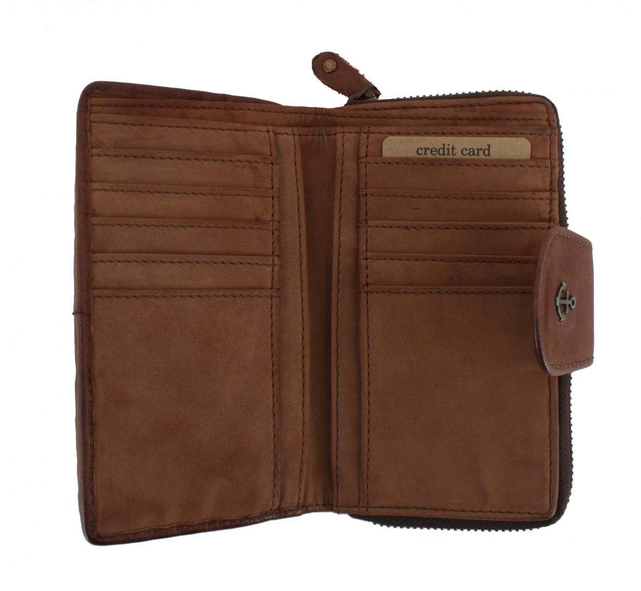 Geldtasche Harbour2nd Odele Denim New Lines grau Wellenmuster